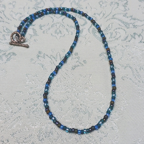 J & R Gems & Jewelry! Jewelry - "PRICE DROP" Silver Toggle Blue Necklace!